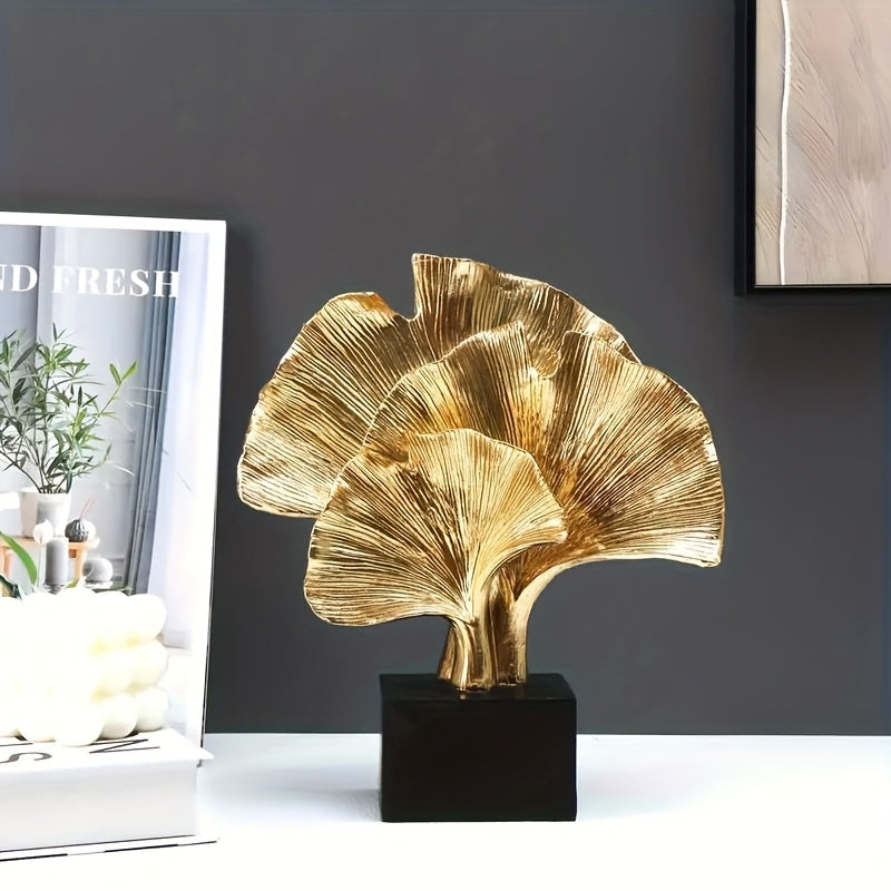 Tnessential Creative Resin Ginkgo Leaf Sculpture 3D Decor