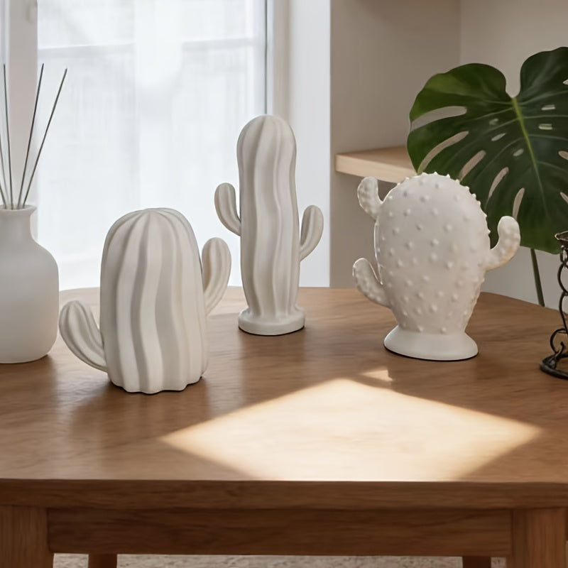 Tnessential Ceramic Cactus Decor 3D Decor