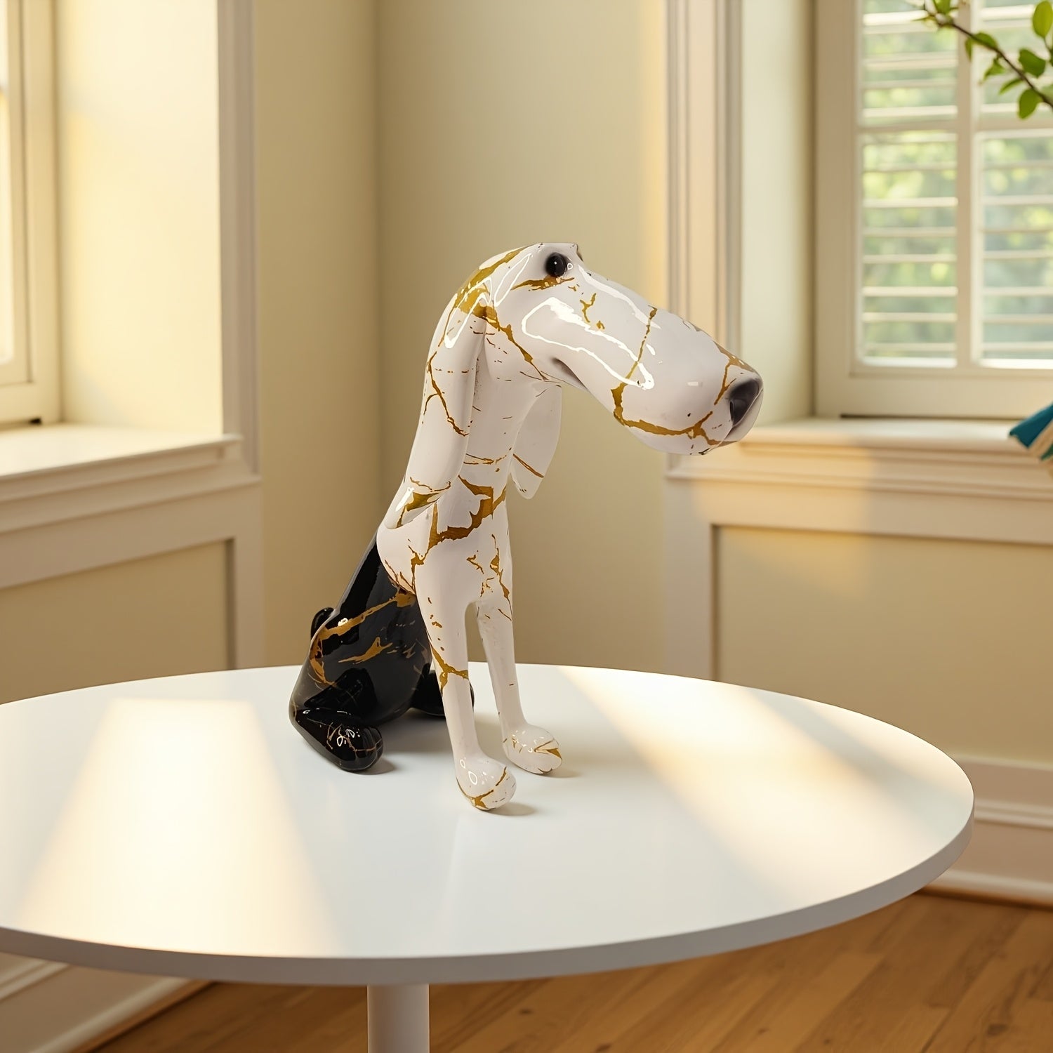 Tnessential Creative White Big-mouthed Dachshund 3D Decor
