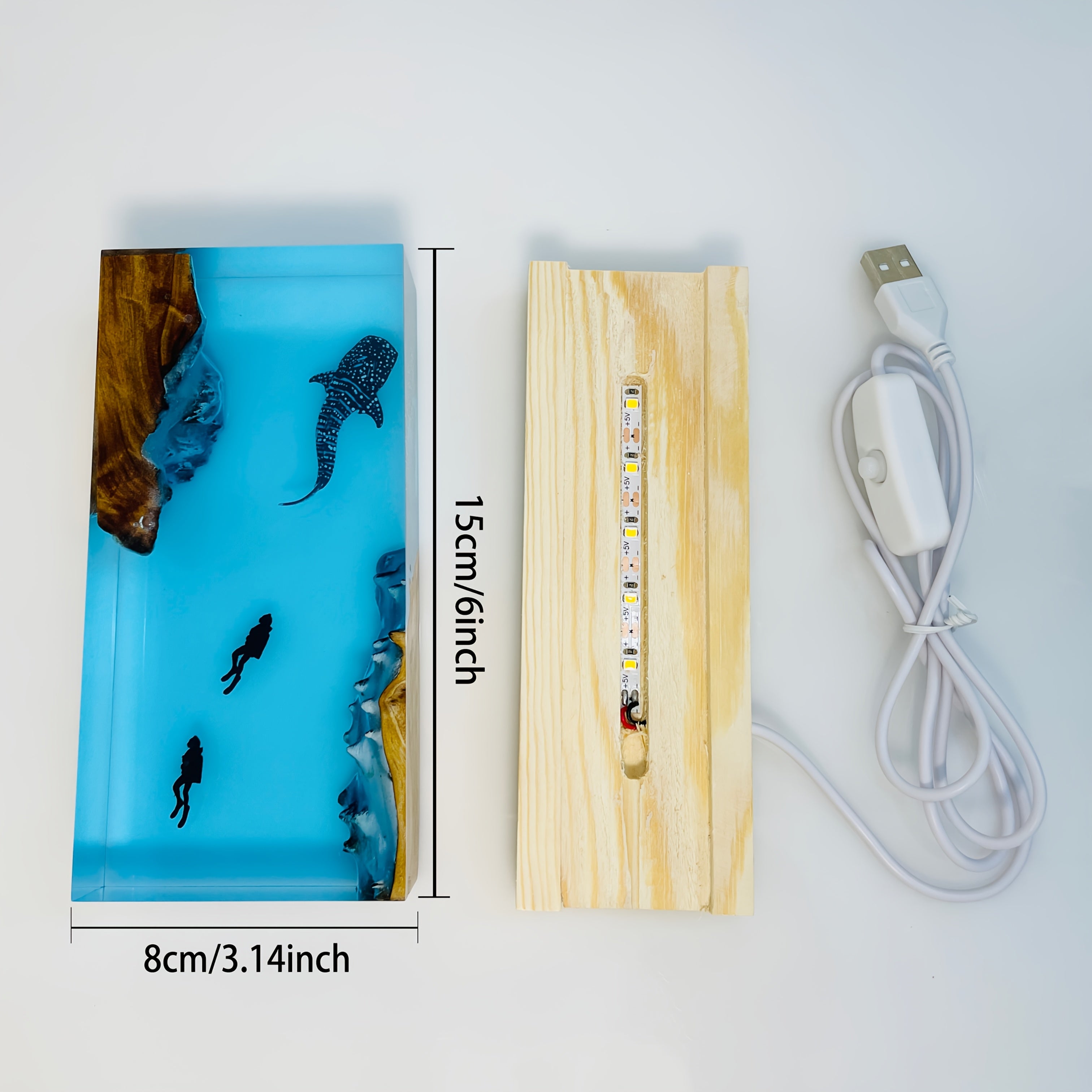 Tnessential Ocean-inspired Resin Art 3D Decor