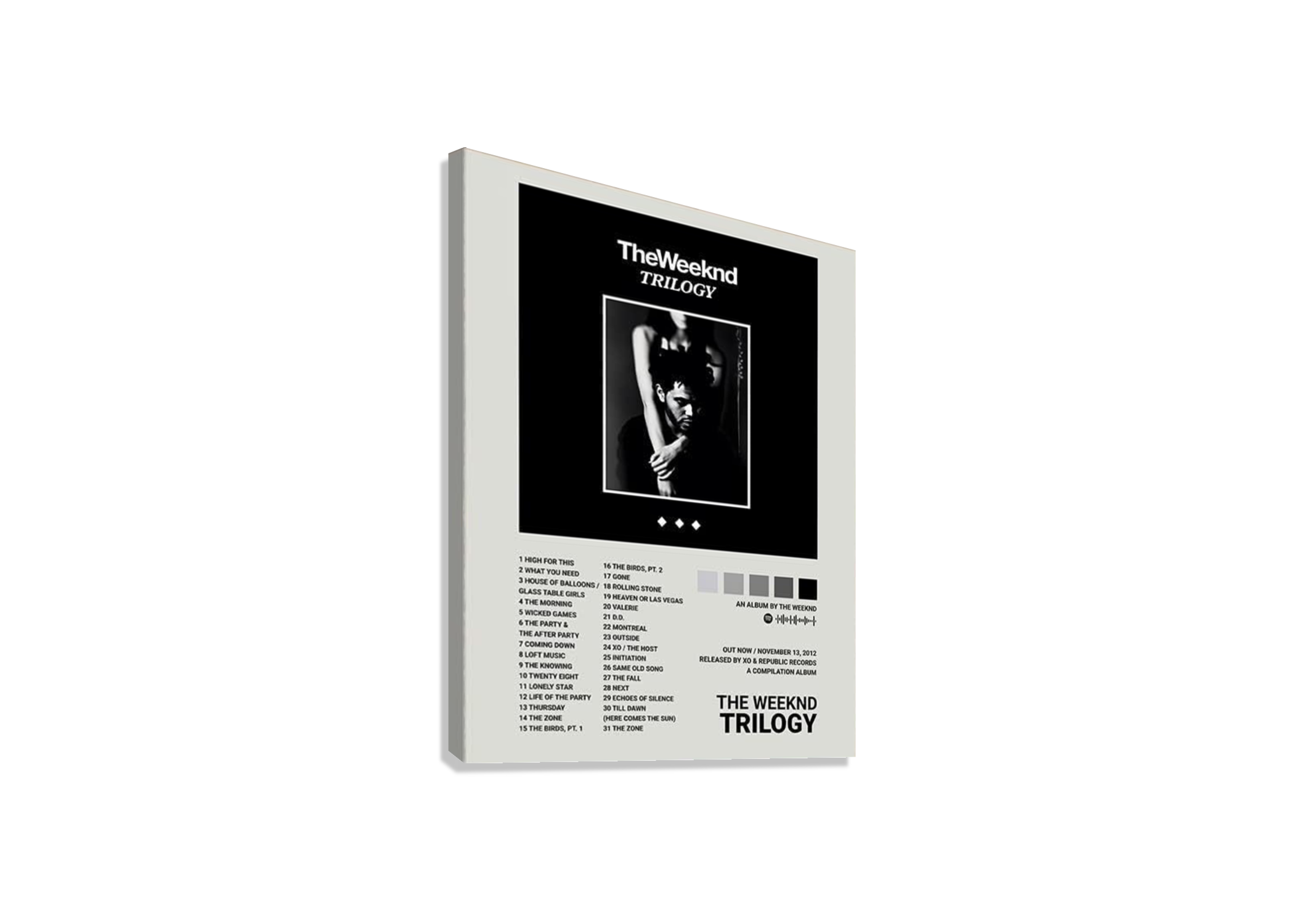 THE WEEKND " TRILOGY " CANVAS POSTER