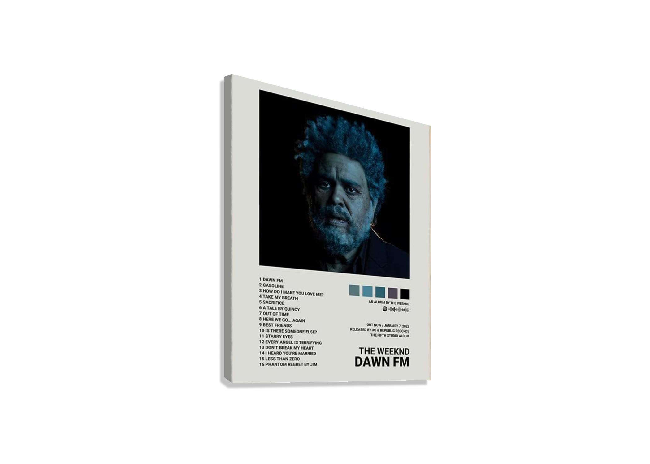 THE WEEKND " DAWN " CANVAS POSTER