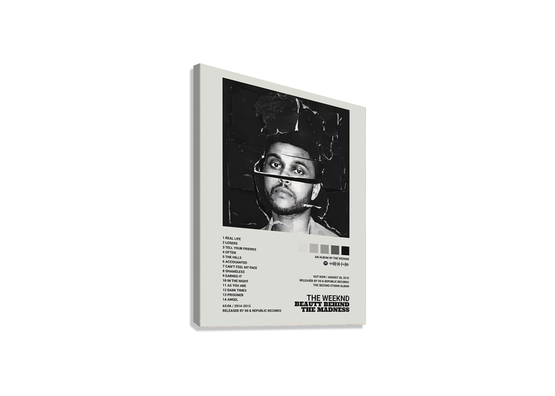 THE WEEKND " BEAUTY BEHIND MADNESS " CANVAS POSTER