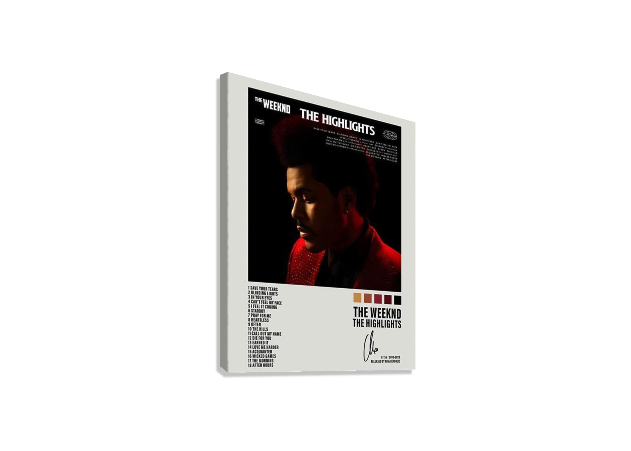 THE WEEKND " THE HIGHLIGHTS " CANVAS POSTER