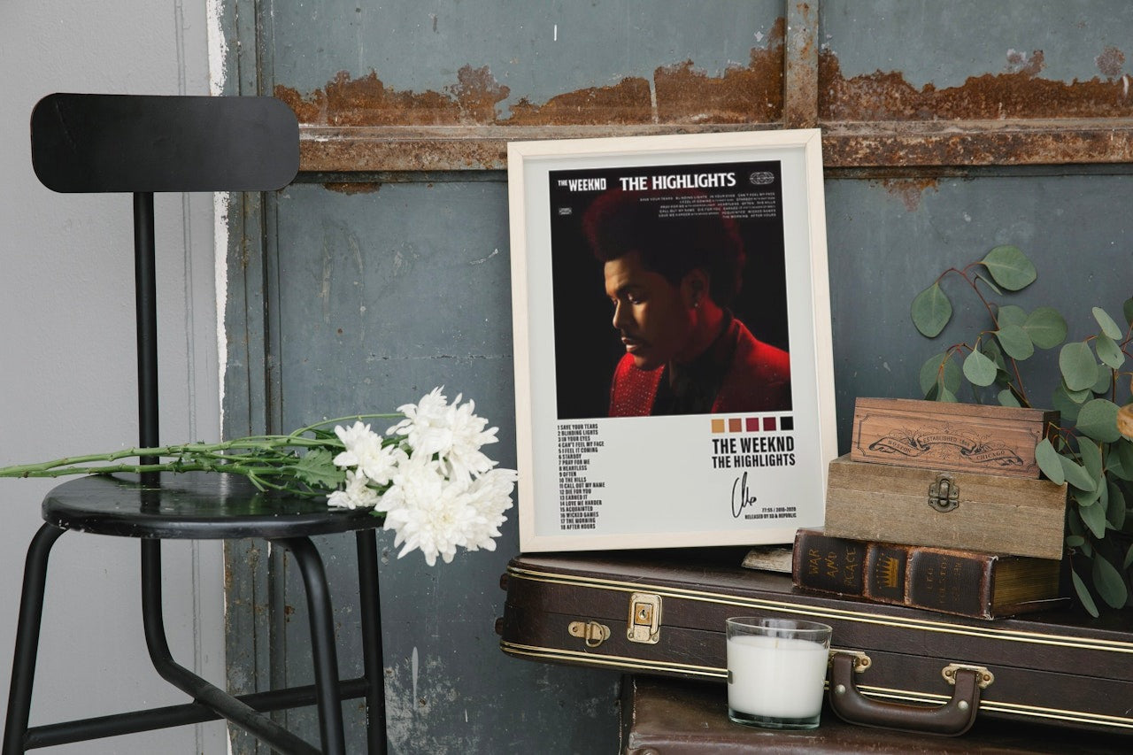 THE WEEKND " THE HIGHLIGHTS " CANVAS POSTER