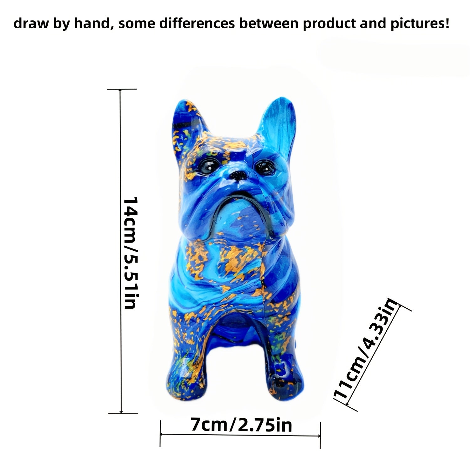 Tnessential Blue and Golden Waterlogged Bulldog 3D Decor
