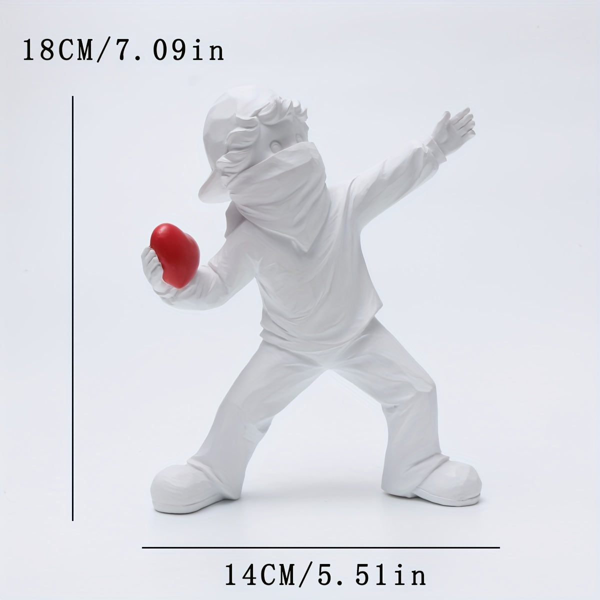 Tnessential Charming Resin Love Sculpture Stone Thrower 3D Decor