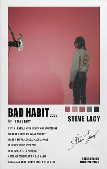 STEVE LACEY " BAD HABITS " CANVAS POSTER