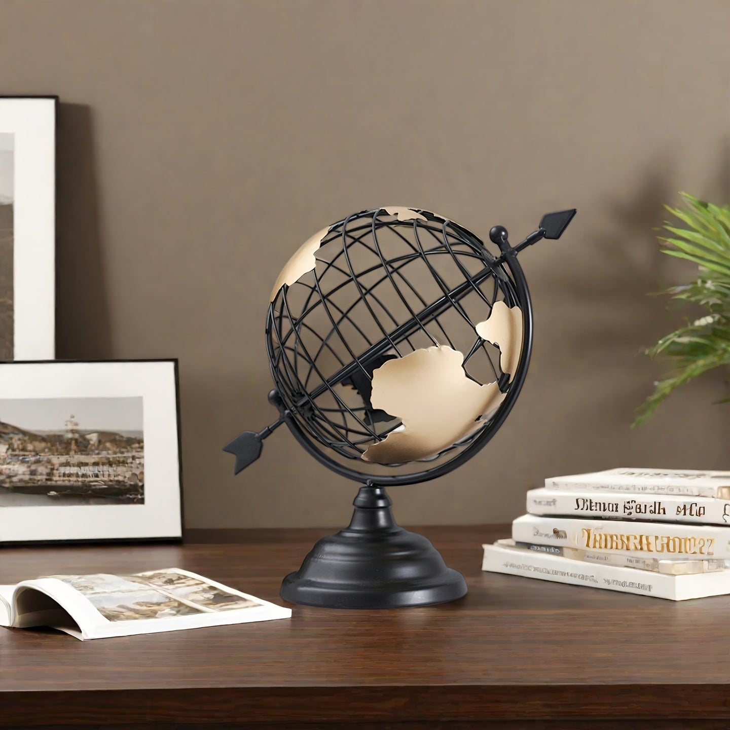 Tnessential Minimalist Hollow Creative Home Office Ornaments Globe 3D Decor