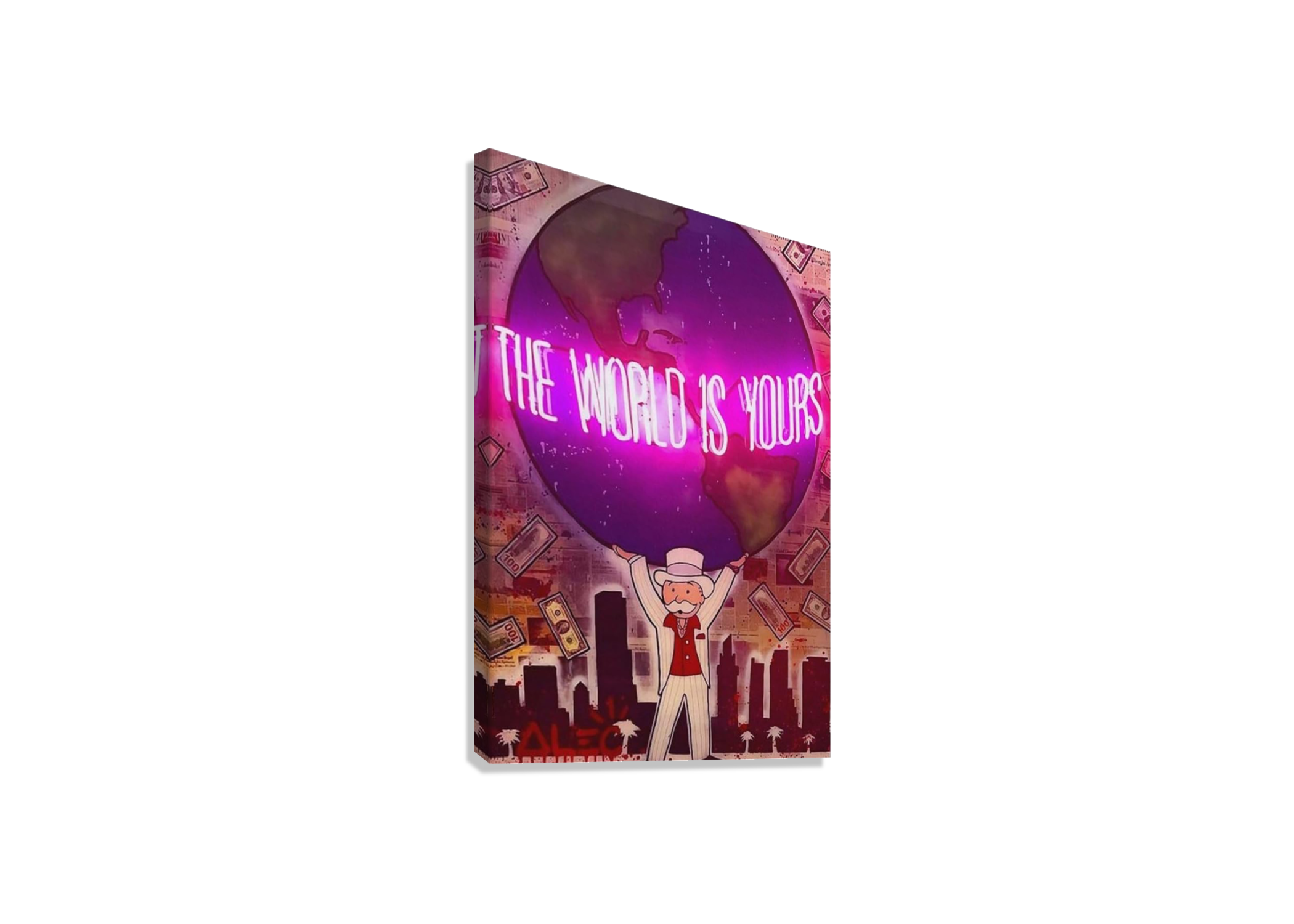 MONOPOLY GRAFFITI CANVAS POSTER