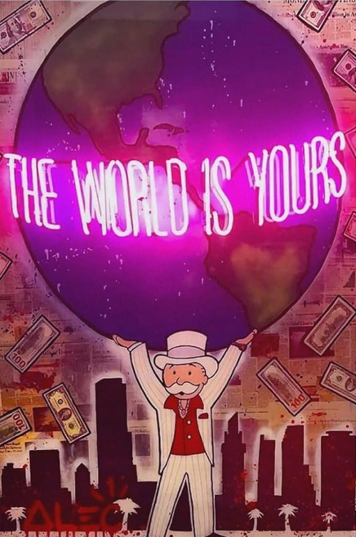 MONOPOLY GRAFFITI CANVAS POSTER