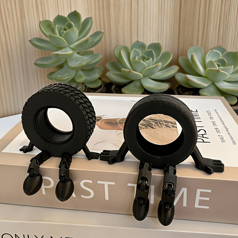 Tnessential Small Sitting Tire Old Friend Sculpture 3D Decor