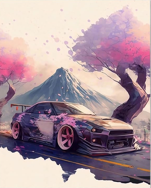 AESTHETIC JDM CAR CANVAS POSTER