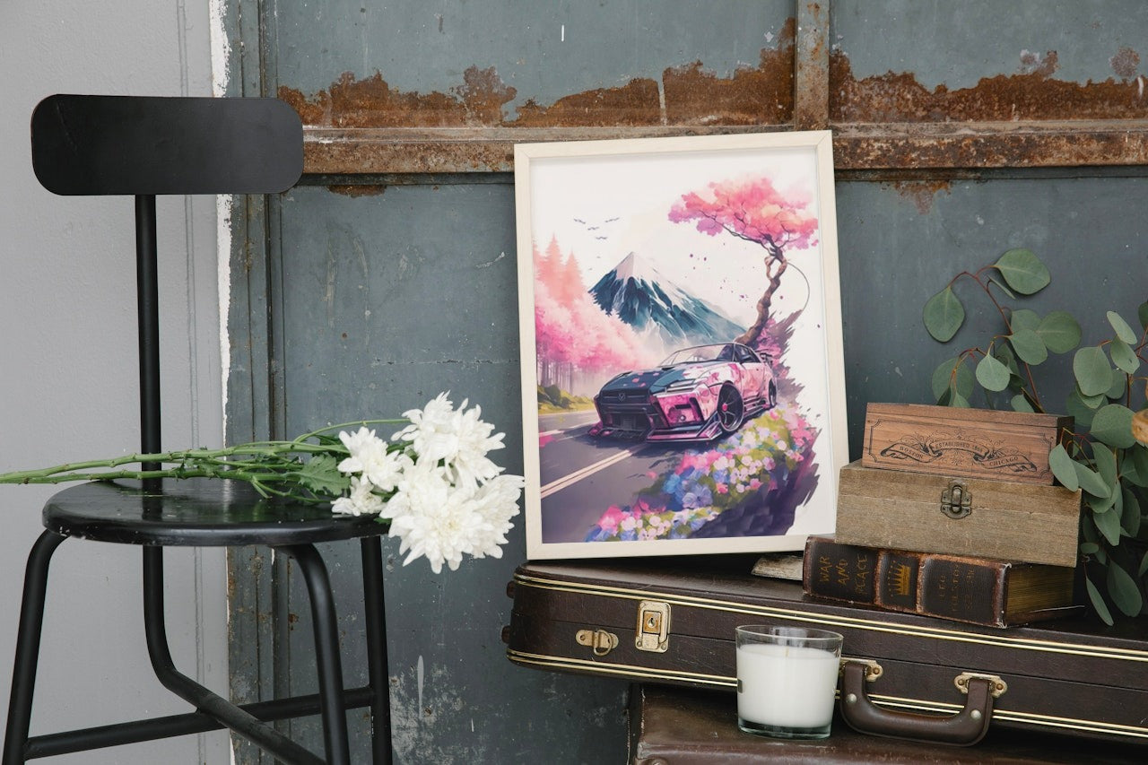 AESTHETIC JDM CAR CANVAS POSTER