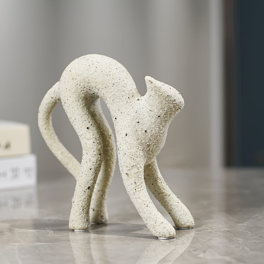 Tnessential Abstract Cat Figurines 3D Decor