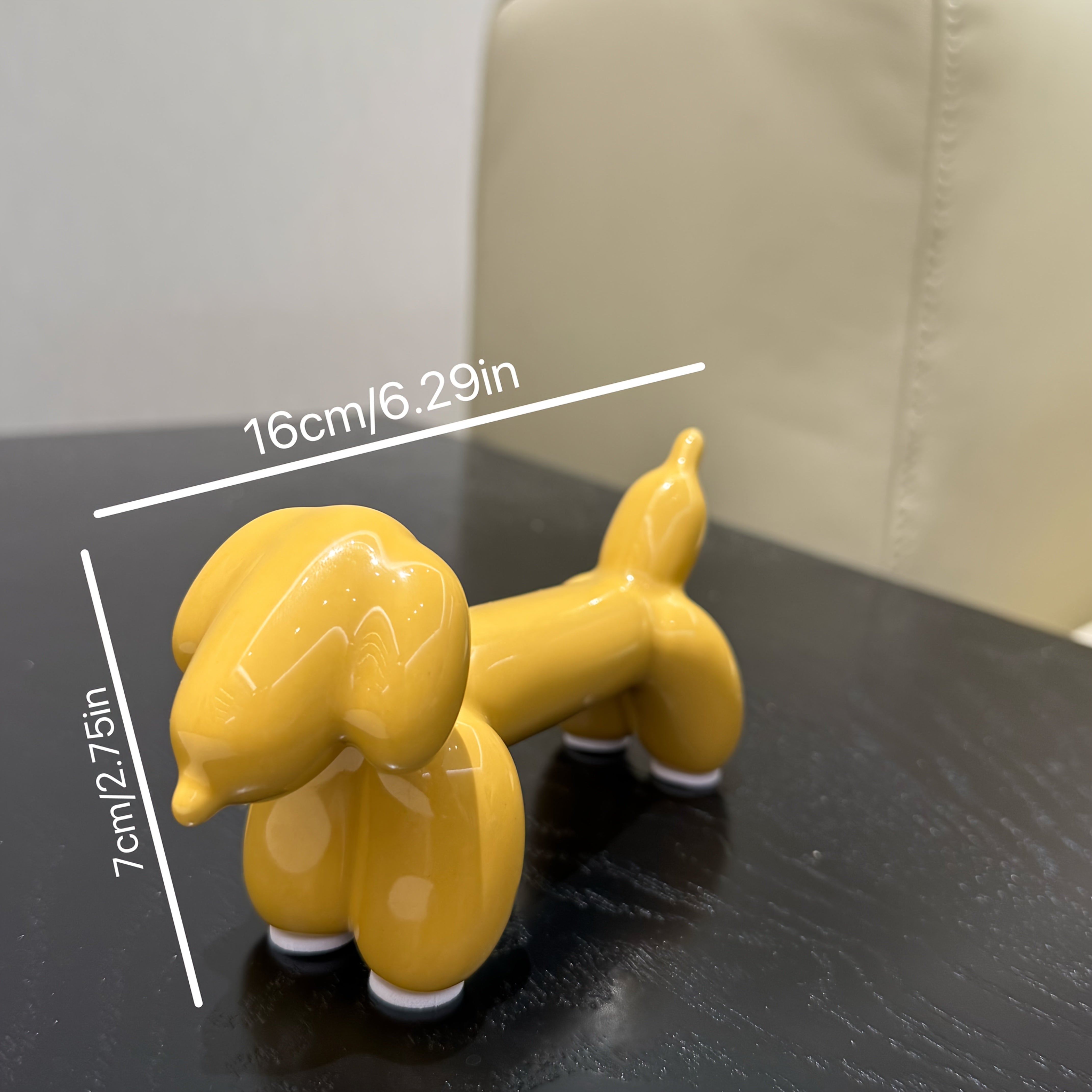 Tnessential Ceramic Dachshund Decoration 3D Decor