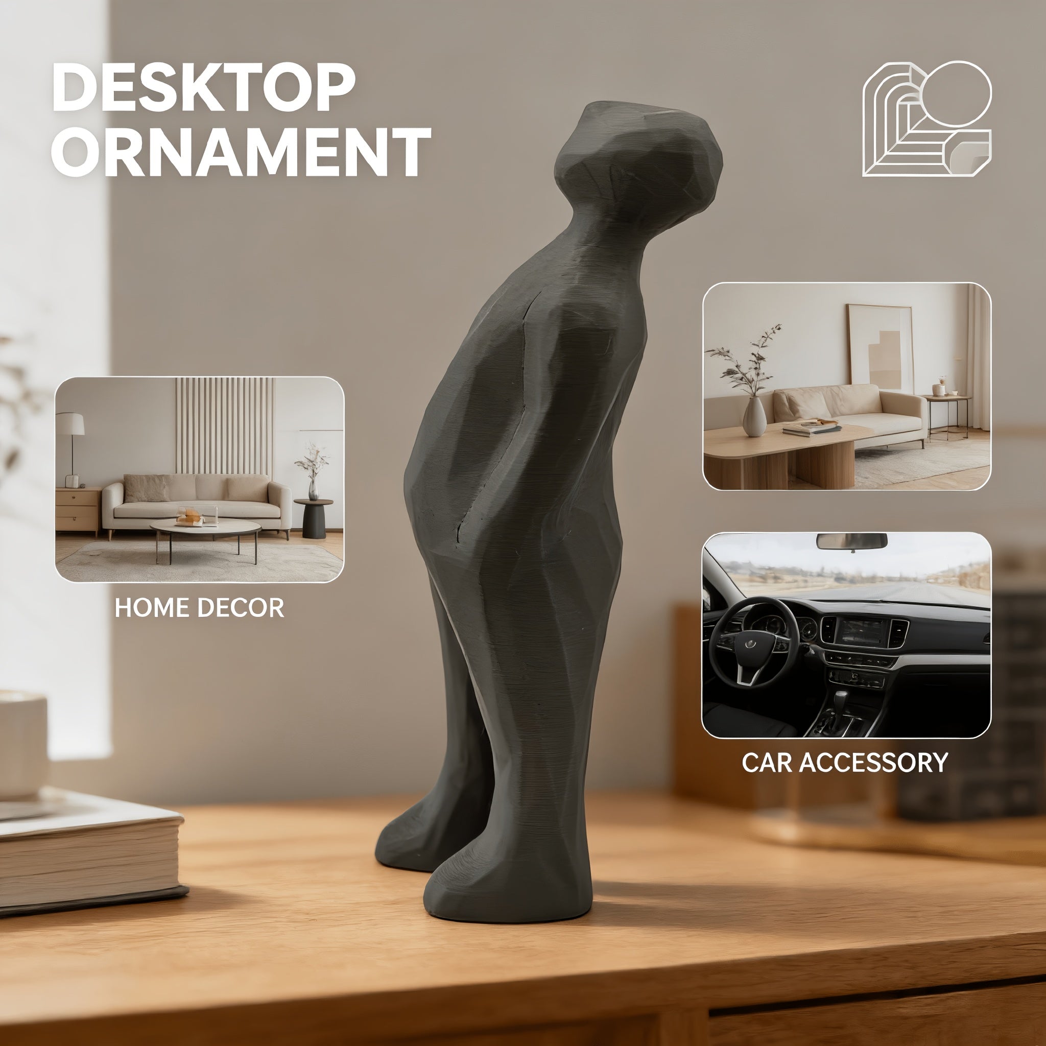 Tnessential Modern Minimalist Retro Abstract Human Statue 3D Decor