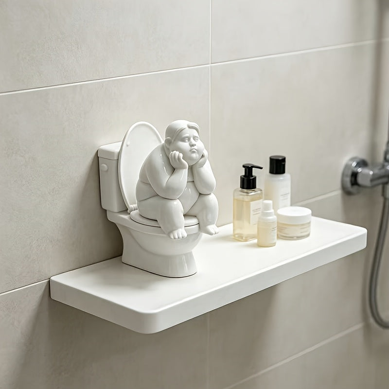 Tnessential Fun Toilet Thinker Figurine 3D Decor
