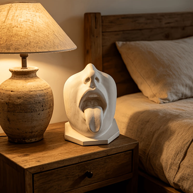 Tnessential Abstract Quirky Tongue-out Face Ornament 3D Decor