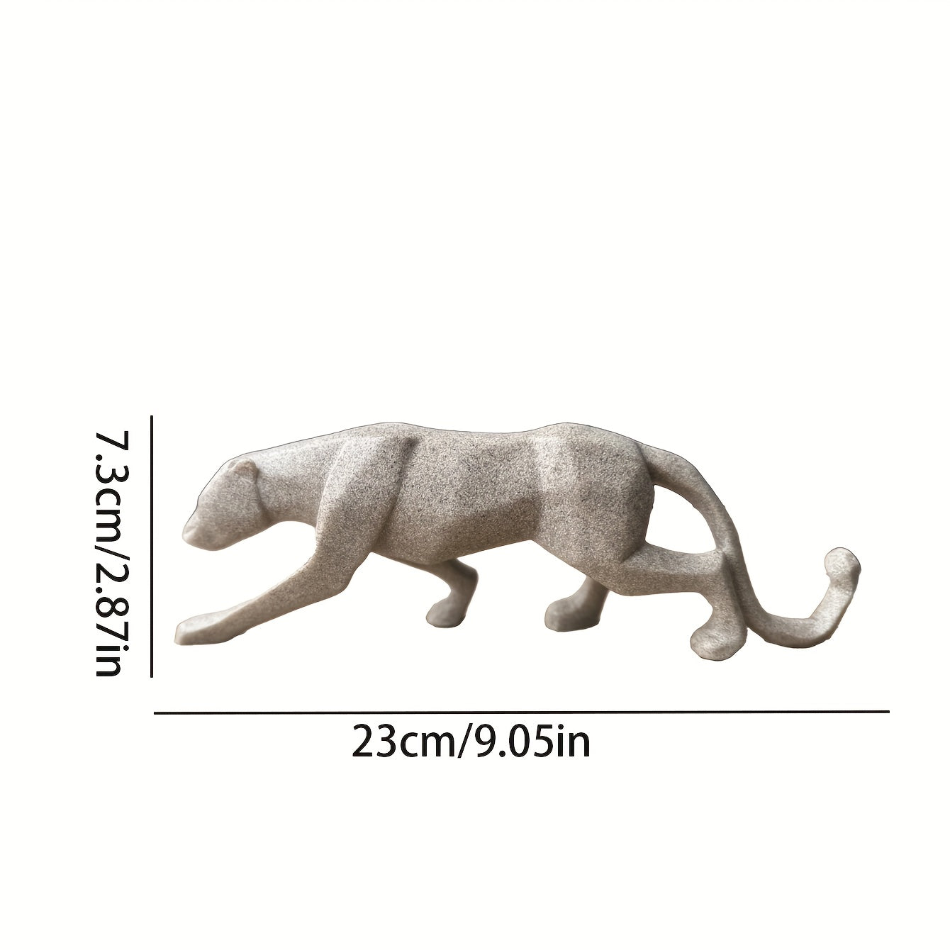 Tnessential Nordic Modern Sandstone Texture Resin Cheetah Statue 3D Decor