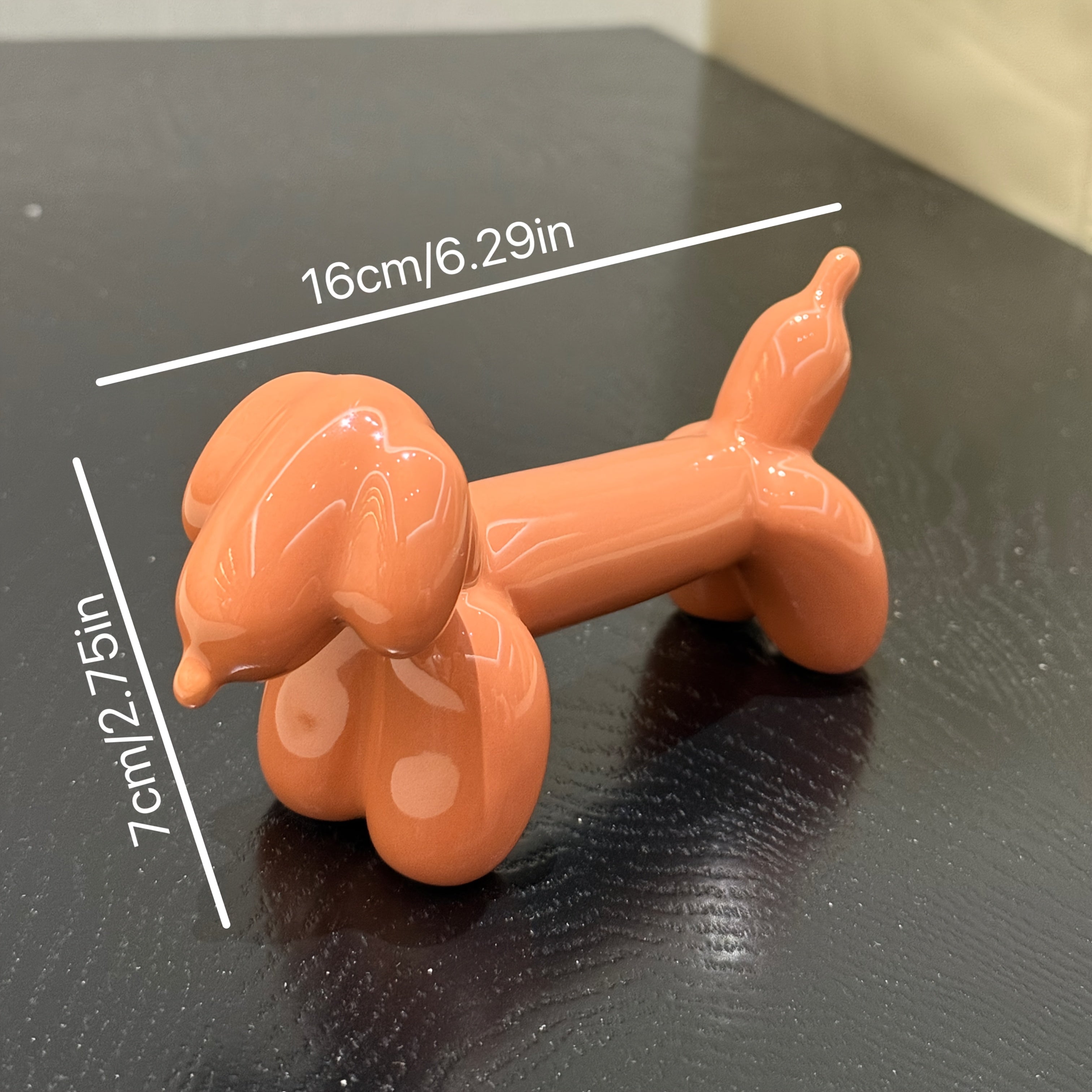 Tnessential Ceramic Dachshund Decoration 3D Decor