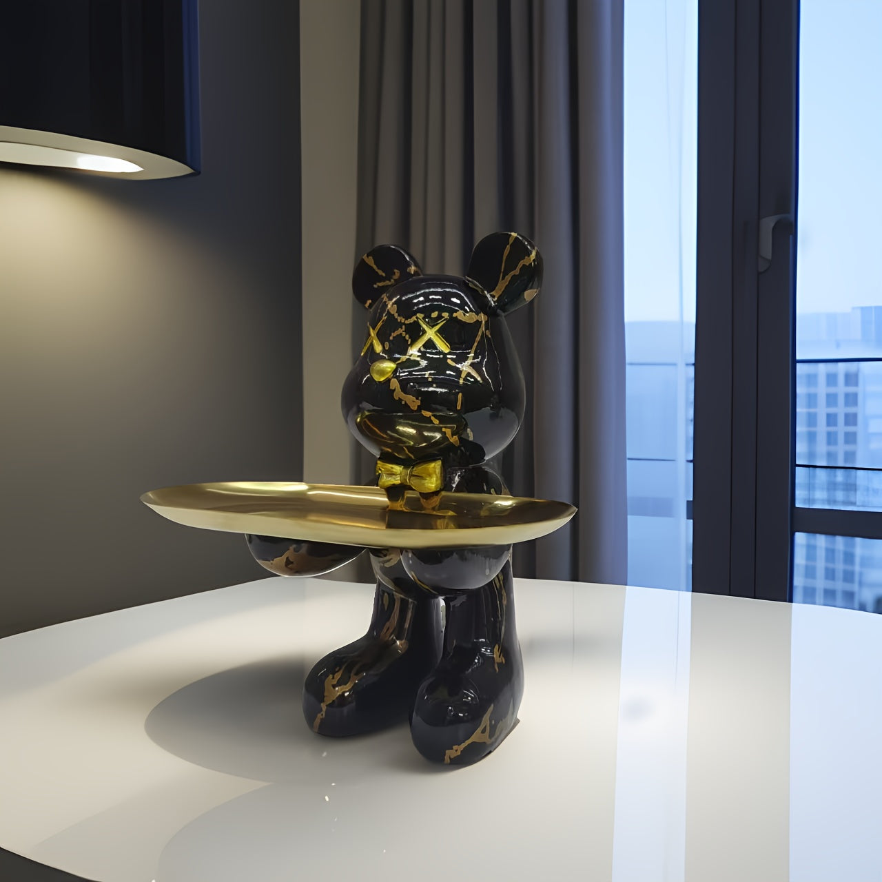 Tnessential Modern Bear-shaped Resin Tray 3D Decor