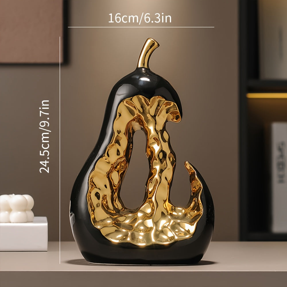 Tnessential Modern Abstract Ceramic Pear High-end Decoration Soft 3D Decor