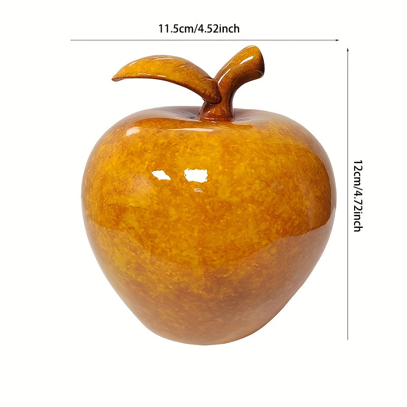Tnessential Cute Apple Resin Sculpture Ornament 3D Decor