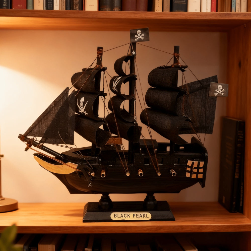 Tnessential 9-inch Mediterranean Sailing Ship Decorative Model 3D Decor