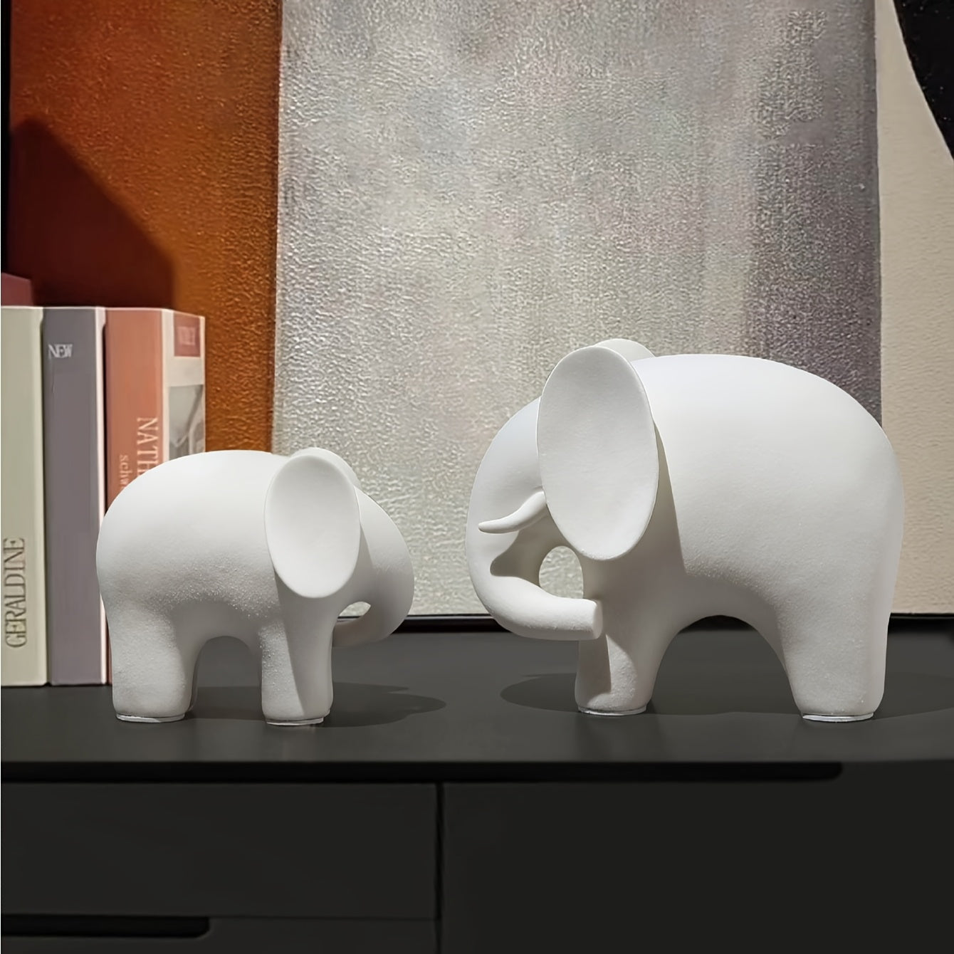 Tnessential Lucky Elephant Statue Figurine 3D Decor