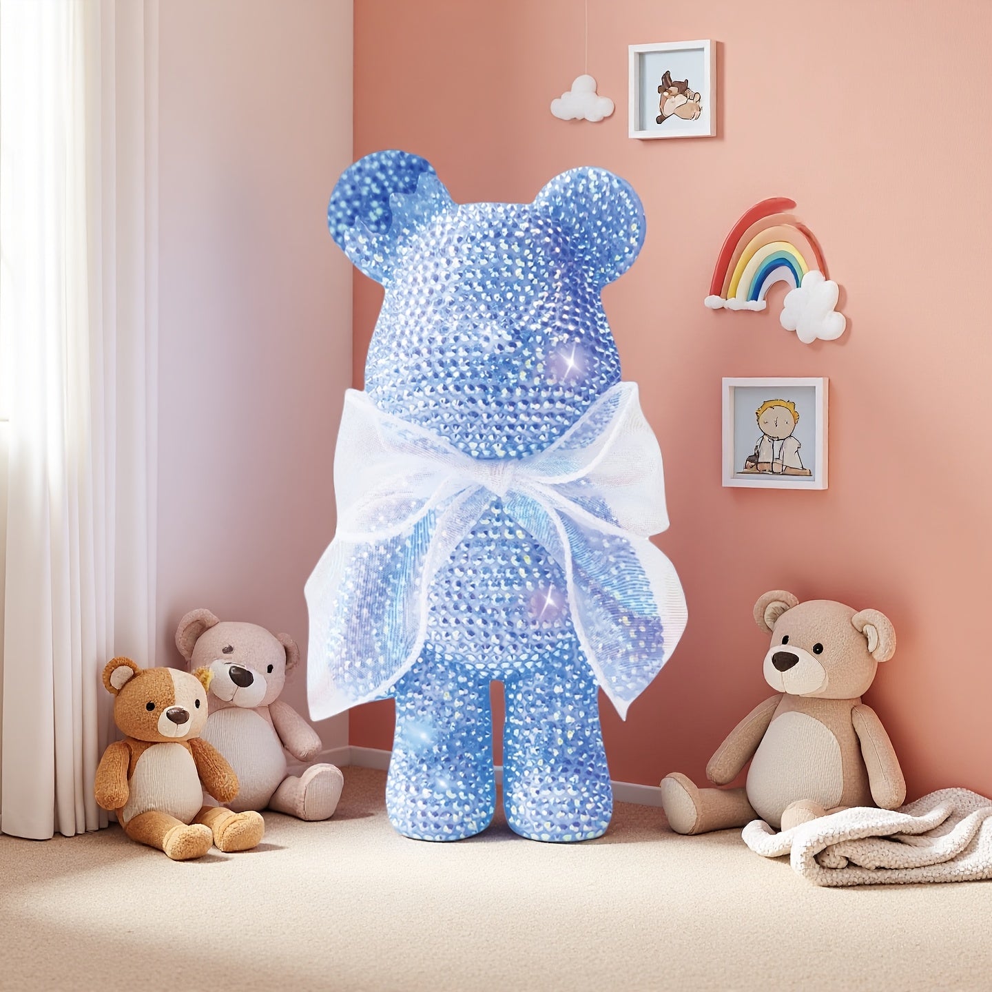 Tnessential Three-dimensional Model Kit Cute Red and Cute Bear 3D Decor