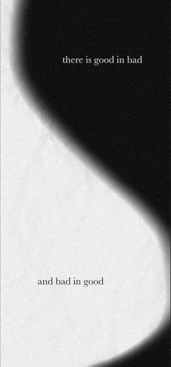 GOOD IN BAD ABSTRACT QUOTE CANVAS POSTER