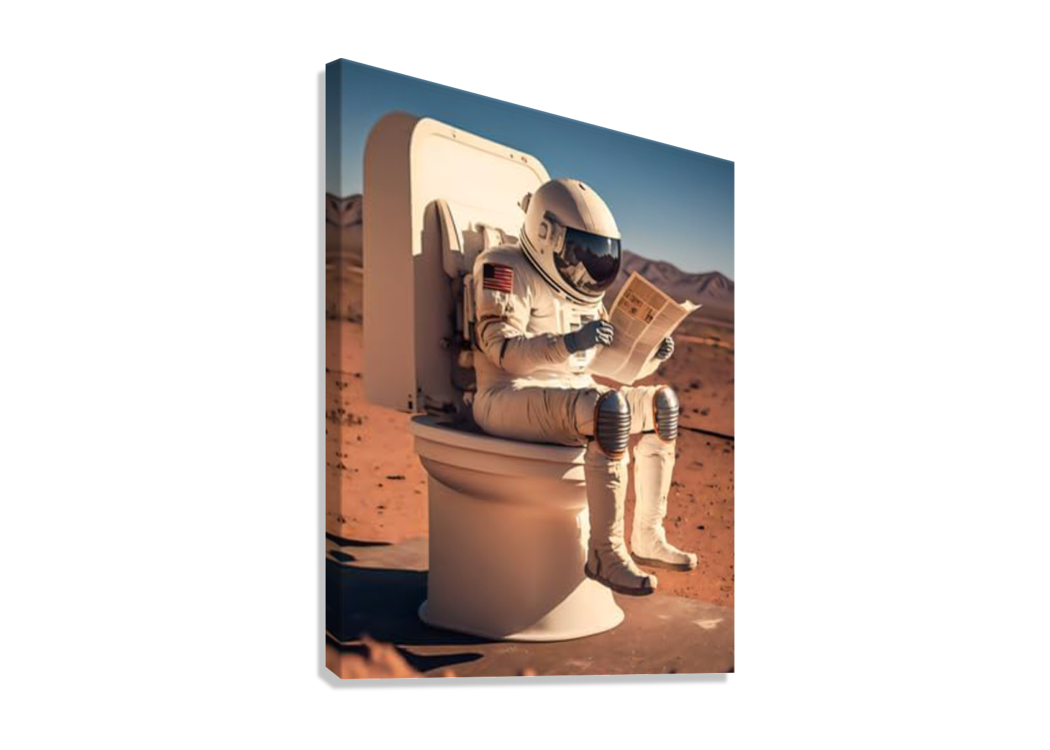 ASTRONAUT IN MARS CANVAS POSTER