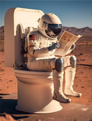 ASTRONAUT IN MARS CANVAS POSTER