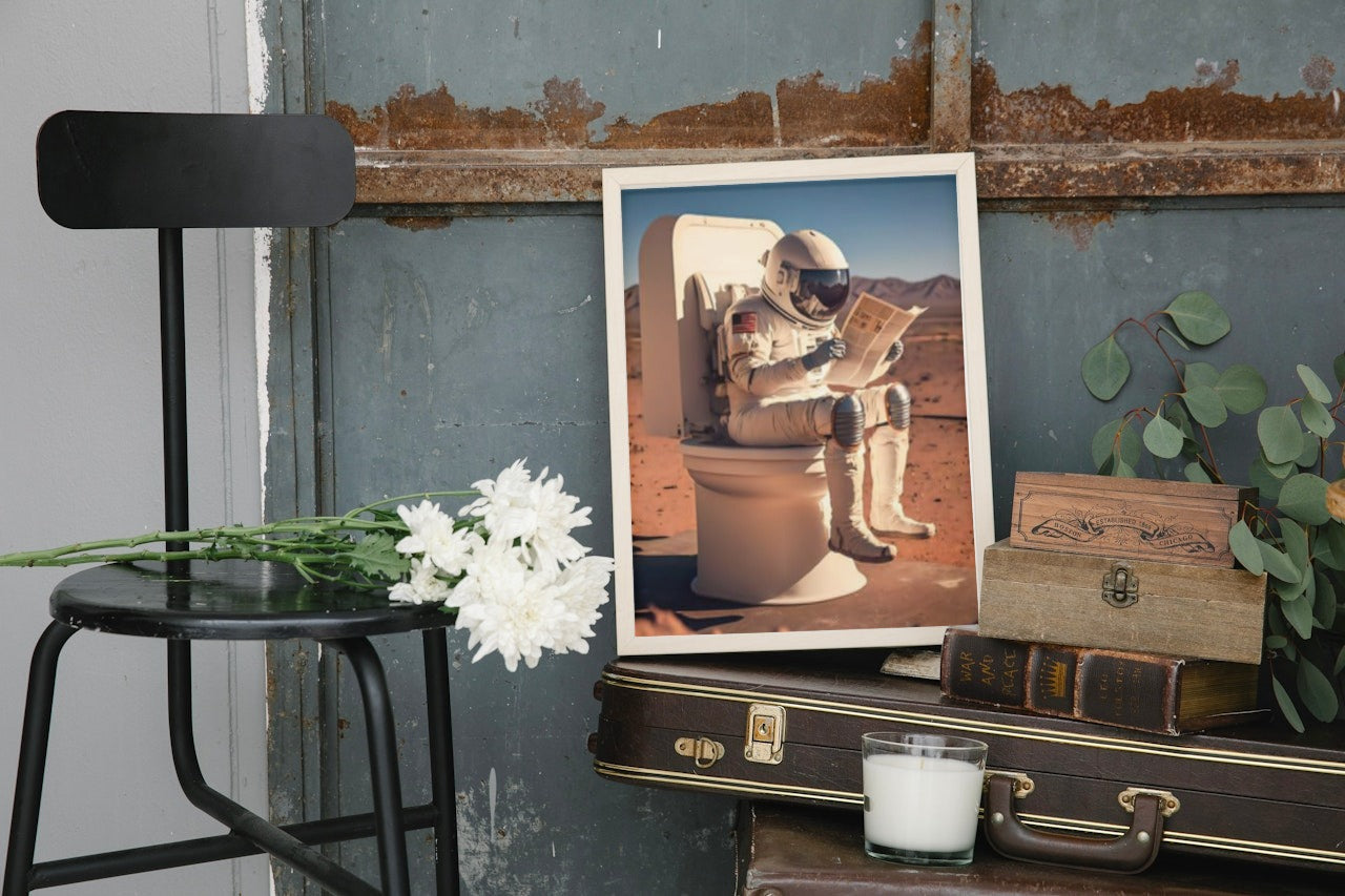 ASTRONAUT IN MARS CANVAS POSTER