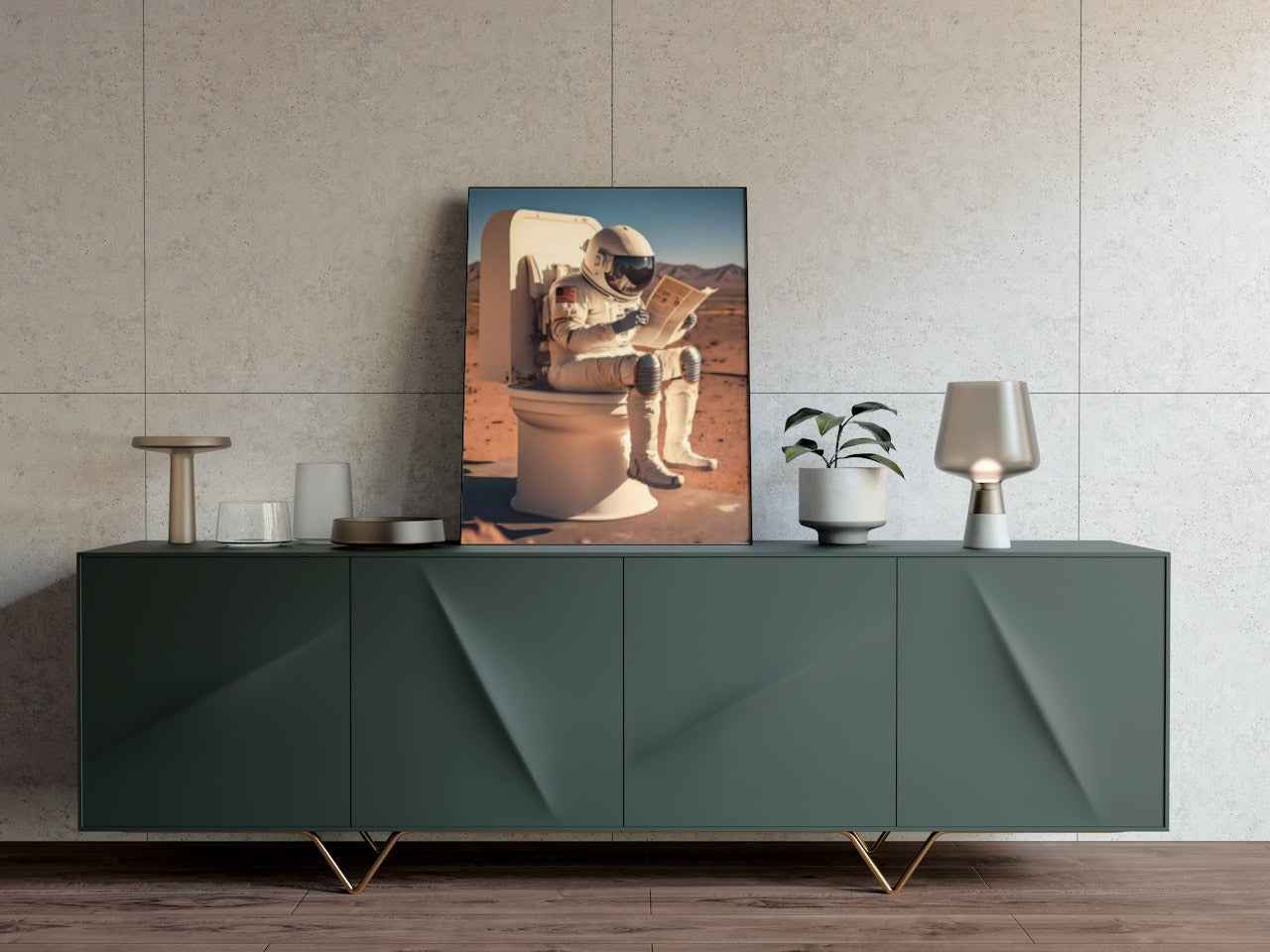 ASTRONAUT IN MARS CANVAS POSTER