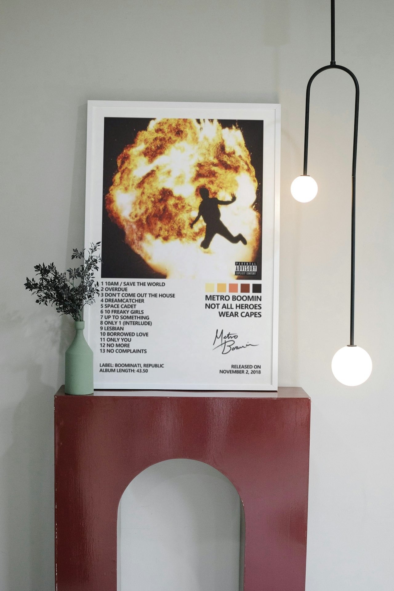 METRO BOOMIN " NOT ALL HEROES WEAR CAPES " CANVAS POSTER