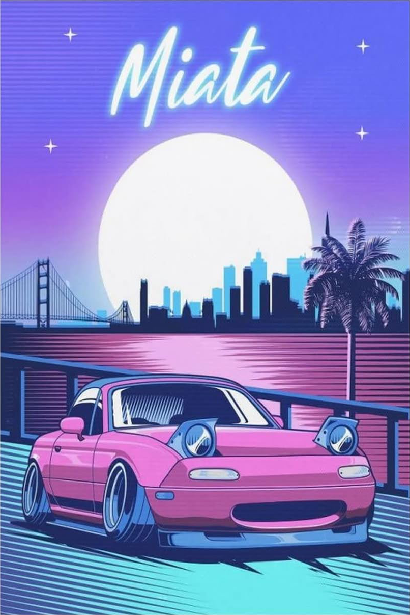 MIATA CAR CANVAS POSTER