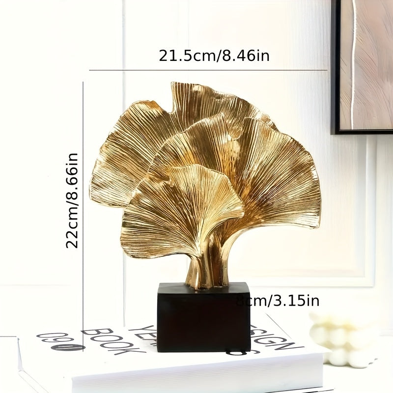 Tnessential Creative Resin Ginkgo Leaf Sculpture 3D Decor