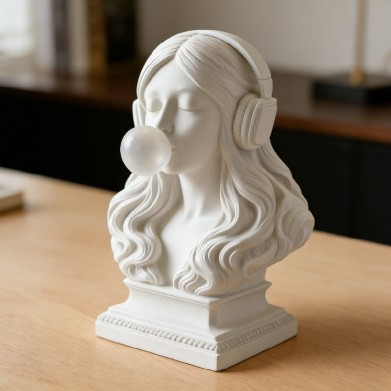 Tnessential Fashionable and Fun Interactive Bust Sculpture 3D Decor