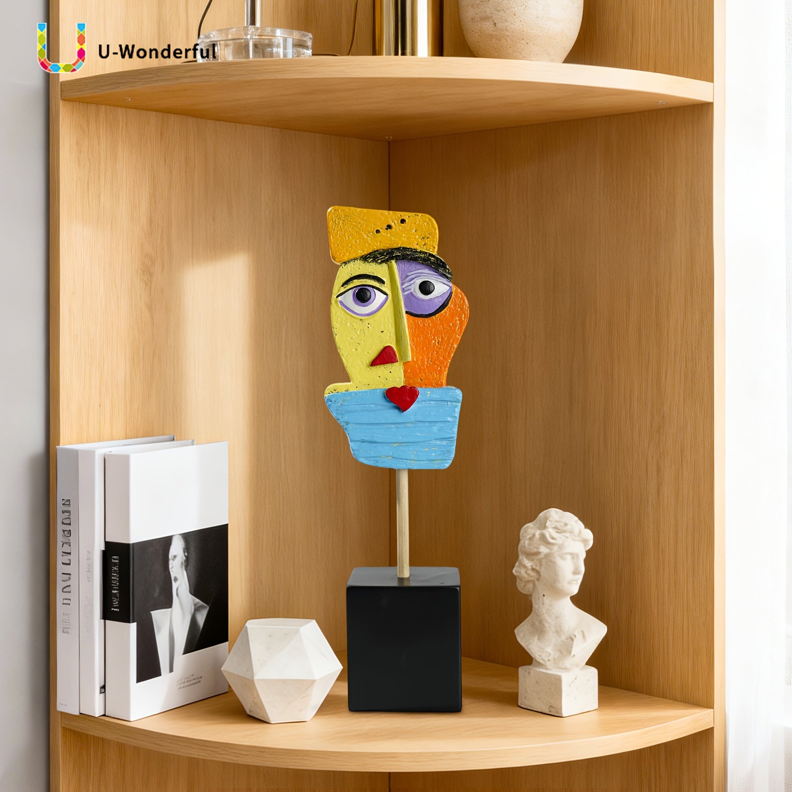 Tnessential U WONDERFUL Handmade Modern Abstract Face Sculpture Statue 3D Decor