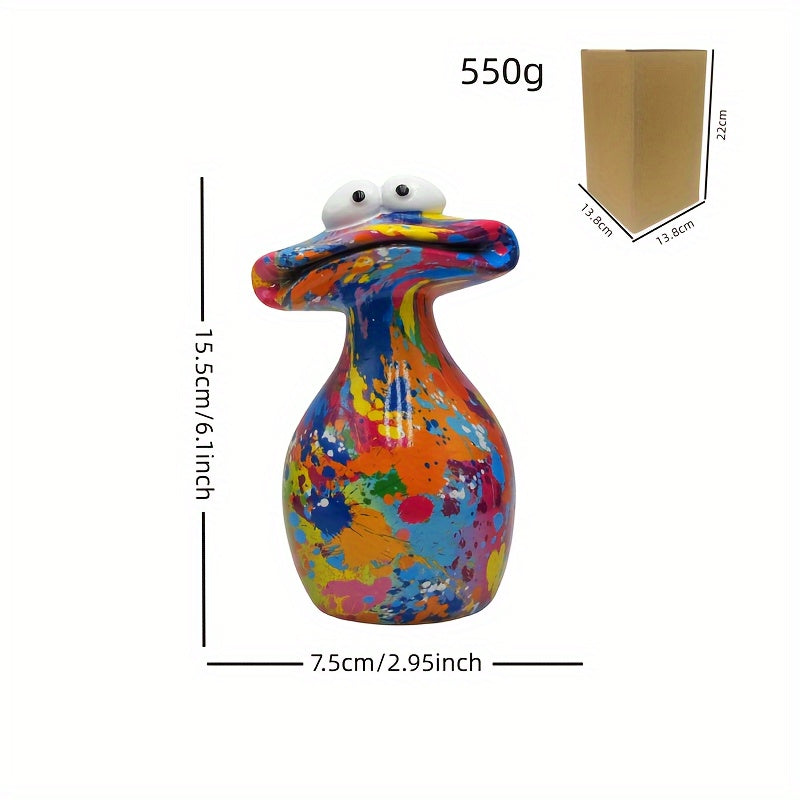 Tnessential Charming -mouthed Frog Resin Art Piece 3D Decor