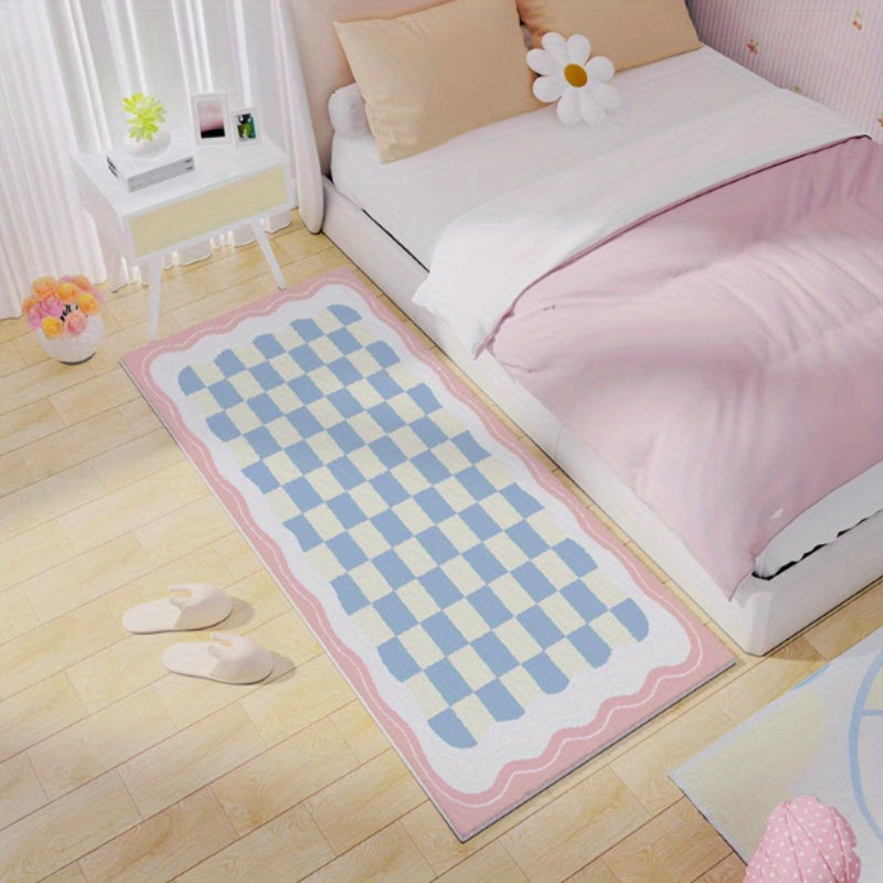 PINK CHECKERED 4 RUG view 3
