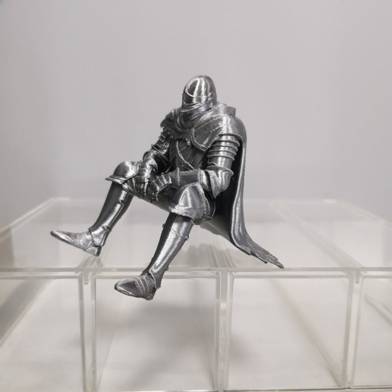 Tnessential Edge-sitting Knight Figurine 3D Decor