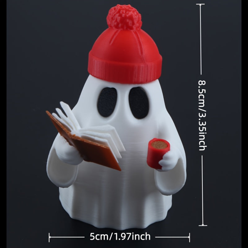 Tnessential Cute Ghost Reader Figurine Collectible Figurines Ornaments 3D Decor