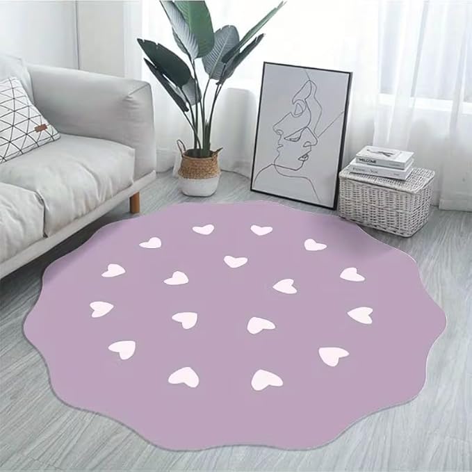 PURPLE HEART CLOUD RUG