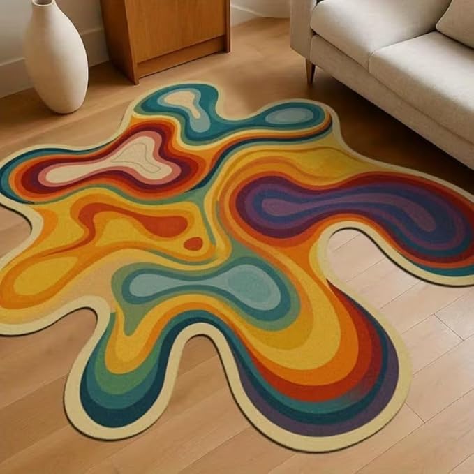 TRIPPY SPLASH ORANGE RUG