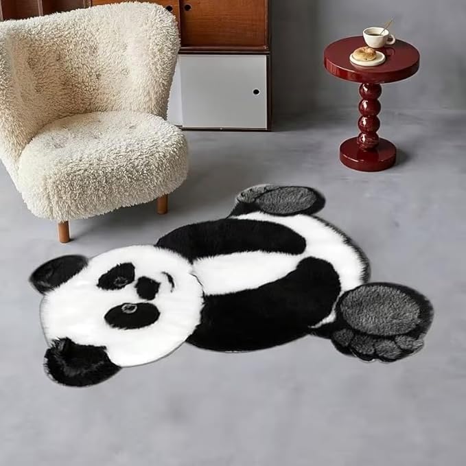 CUTE FLUFFY PANDA RUG