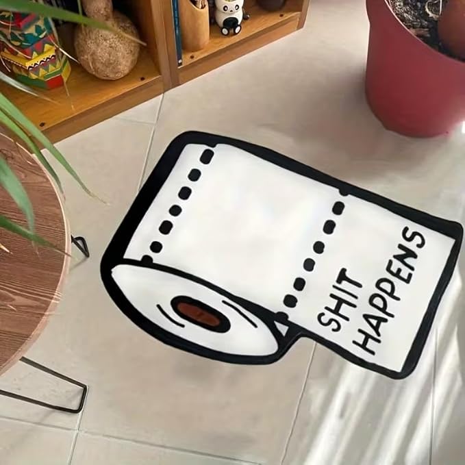 Funny Shit Happens Toilet Paper Rug