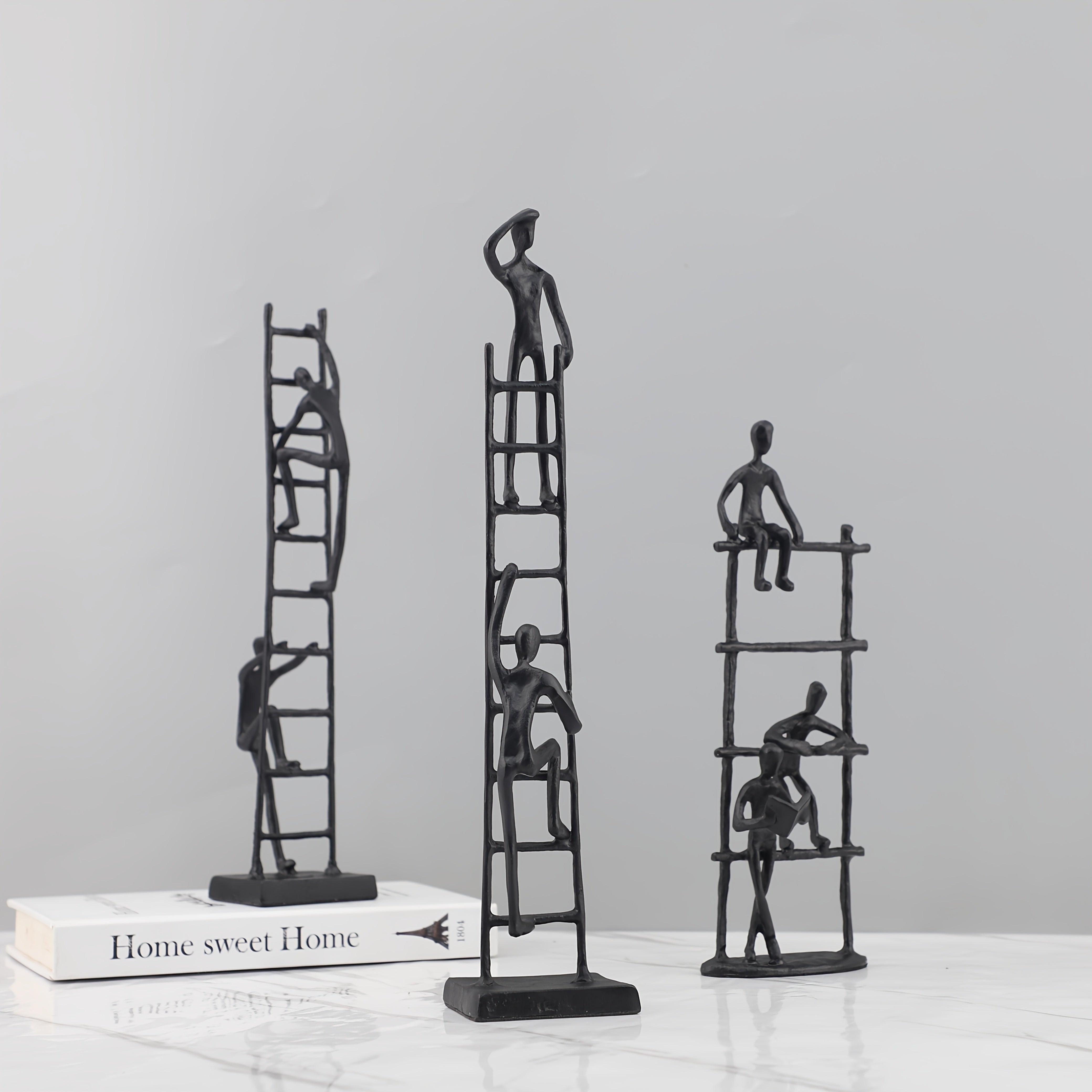 Tnessential Metal Abstract Human Figure Sculpture Art 3D Decor